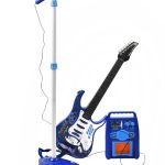 Rock’n’Roll gitár mikrofon+állvány erősítő készlet – kék 9