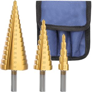 Bigstren 3 darabos lépcsős-fúró szett praktikus tárolóban, számozással, 4-32mm (BBL) - Image 1