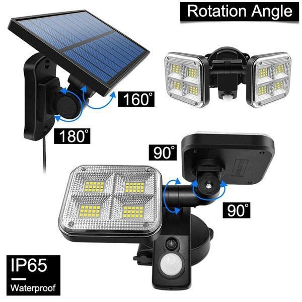 120 LED-es napelemes mozgásérzékelős reflektor (3)