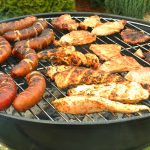 Faszenes kerti grill két polccal – rozsdamentes acél (BB8056) 5