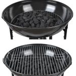 Faszenes kerti grill két polccal – rozsdamentes acél (BB8056) 7