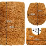 3 db-os puha fürdőszobai szőnyeg szett – világos barna (BB8313) (6)