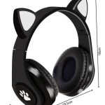 Cica füles vezeték nélküli fejhallgató – fekete (BB16868) (9)