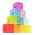 Készségfejlesztő szilikon kocka készlet – számoló és építő játék (BB11402) (2)