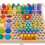 Multifunkciós készségfejlesztő tábla puzzle-el és számoló játékkal (BB17252) (13)