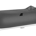 Felfújható, hordozható relax ágy – szürke 160x50x75cm (BB18179) (13)