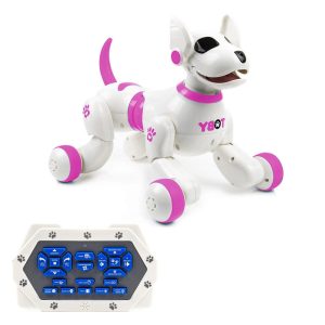 Beszélő, játszó, táncoló, éneklő távirányítós robot kutya - távirányítóval vezérelhető, rózsaszín (BBJ) - Image 1