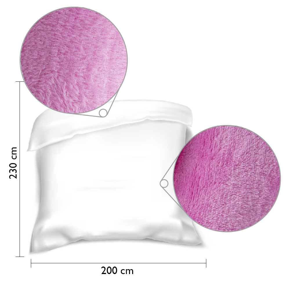 Kellemes tapintású puha plüss takaró – rózsaszín, 1