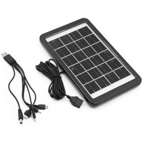 3,5W teljesítményű 5 töltőfejes szolár panel - 23,5 x 14 cm napelemes töltő panel (BBV) - Image 1