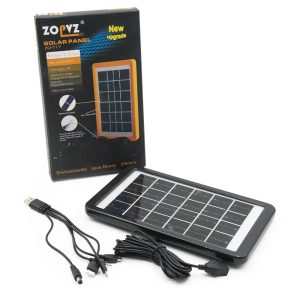 3,5W teljesítményű 5 töltőfejes szolár panel - 23,5 x 14 cm napelemes töltő panel (BBV) - Image 3