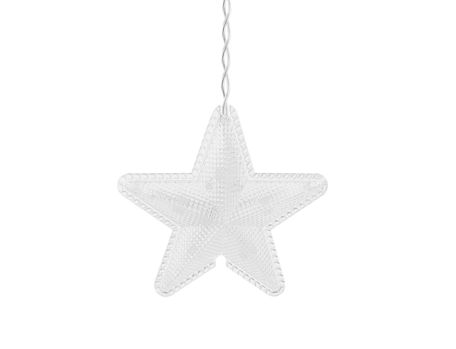 Karácsonyi fényfüggöny csillagokkal és színes LED fényekkel – 245 x 100 cm (BB-11336) (8)