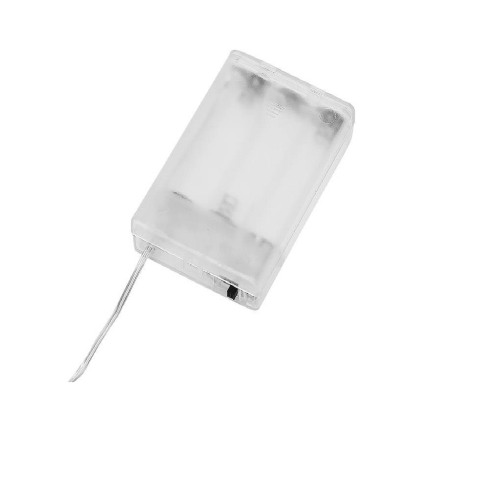100 LED-es beltéri, elemmel működő fényfűzér – 10 m, hideg fehér (BB-7267) (2)