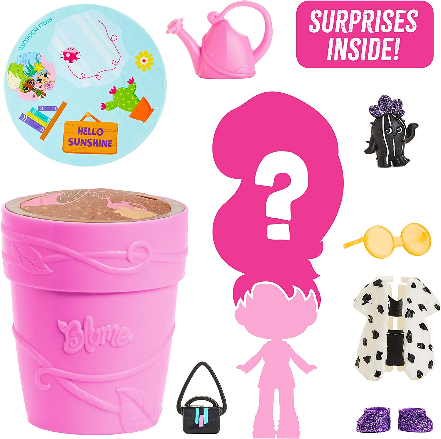 Blume dolls virágszál hercegnő – virágcserépből kinövő varázslatos meglepetés baba kislányoknak (BBJ) (4)