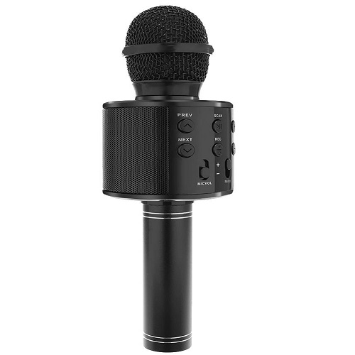 Vezeték nélküli Bluetooth Karaoke mikrofon beépített hangszóróval – fekete (BB-8995) (13)