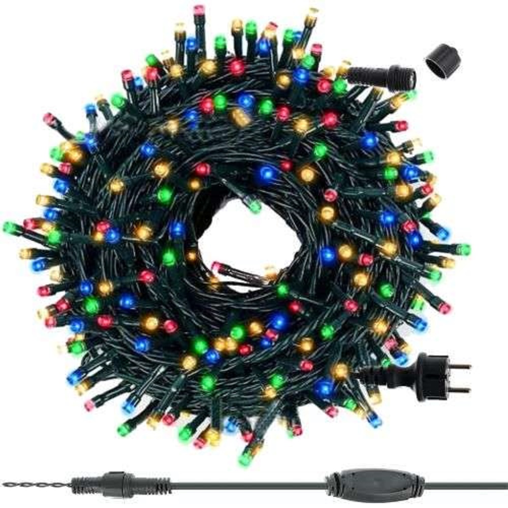 200 LED-es karácsonyi fényfüzér kül-, és beltérre – 21,6 méter, színes (BB-11364) (1)