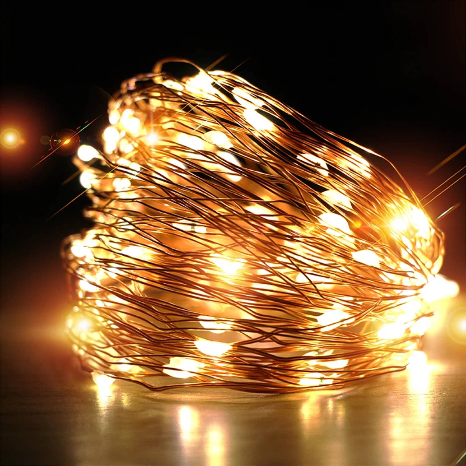 300 LED-es karácsonyi fényfüzér távirányítóval – 8 világítási móddal, meleg fehér (BB-17241) (5)