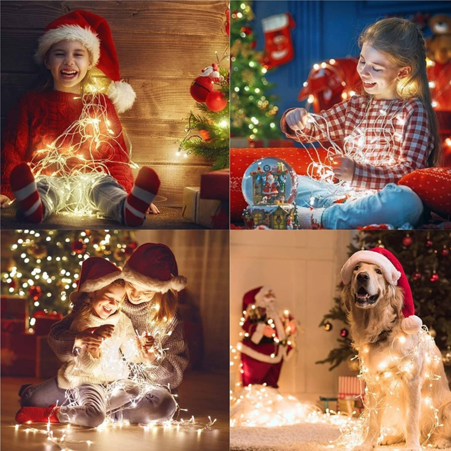 300 LED-es karácsonyi fényfüzér távirányítóval – 8 világítási móddal, meleg fehér (BB-17241) (6)