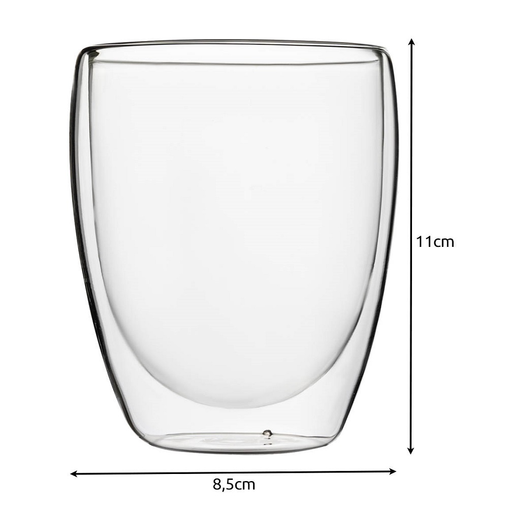 6 darabos elegáns, duplafalú thermo pohár készlet, boroszilikát üvegből – 350 ml (BB-16872) (1)
