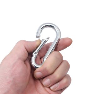Rugós fém karabiner hegymászáshoz, barlangászathoz, vitorlázáshoz - 10 x 50 x 100 mm (BBL) - Image 7