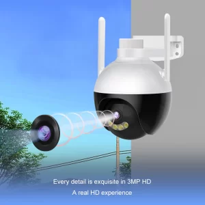 4k ultra HD WIFI IP térfigyelő kamera - 360°-ban forgatható, IP66 időjárásálló - 5x zoom, humán detektor (BBV) - Image 6