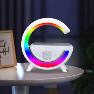 G2388A multifunkciós szórakoztató állomás - Bluetooth hangszóró, vezeték nélküli töltő, RGB LED party fény és éjszakai lámpa - Image 5