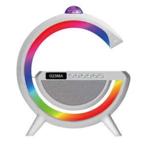 G2388A multifunkciós szórakoztató állomás - Bluetooth hangszóró, vezeték nélküli töltő, RGB LED party fény és éjszakai lámpa - Image 9