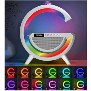 G2388A multifunkciós szórakoztató állomás - Bluetooth hangszóró, vezeték nélküli töltő, RGB LED party fény és éjszakai lámpa - Image 7