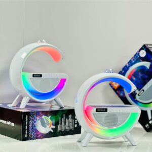 G2388A multifunkciós szórakoztató állomás - Bluetooth hangszóró, vezeték nélküli töltő, RGB LED party fény és éjszakai lámpa - Image 3