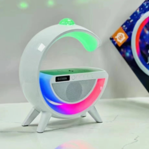 G2388A multifunkciós szórakoztató állomás - Bluetooth hangszóró, vezeték nélküli töltő, RGB LED party fény és éjszakai lámpa - Image 6