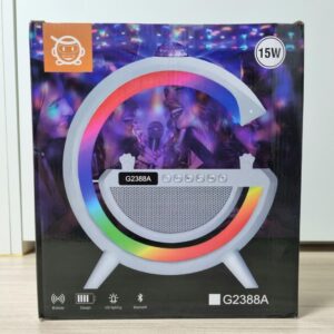 G2388A multifunkciós szórakoztató állomás - Bluetooth hangszóró, vezeték nélküli töltő, RGB LED party fény és éjszakai lámpa - Image 8