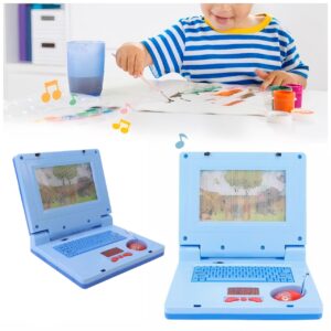 Készségfejlesztő játék laptop kisfiúknak - mozgó képernyővel, zenével és fényhatásokkal - kék (BBJ) - Image 1