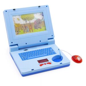 Készségfejlesztő játék laptop kisfiúknak - mozgó képernyővel, zenével és fényhatásokkal - kék (BBJ) - Image 4