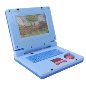 Készségfejlesztő játék laptop kisfiúknak - mozgó képernyővel, zenével és fényhatásokkal - kék (BBJ) - Image 7