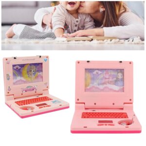 Készségfejlesztő játék laptop kislányoknak - mozgó képernyővel, zenével és fényhatásokkal - rózsaszín (BBJ) - Image 1