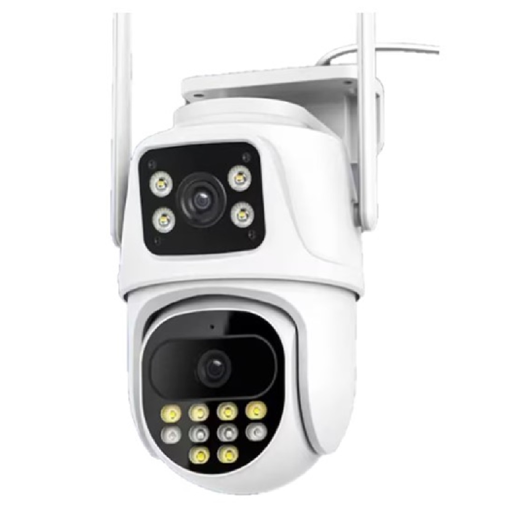 Kültéri WIFI PTZ térmegfigyelő kamera – kétlencsés 8MP, AI emberészlelés, éjszakai látás, kétirányú hang, IP66 vízállóság, 64 GB-os kártyával (BBD)