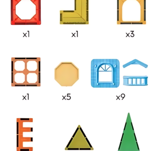 Mágneses építőkészlet gyerekeknek – 30 darabos kreatív építőjáték M012 (BBJ) - Image 2