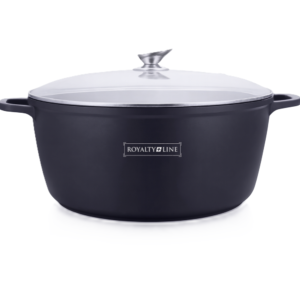 Royalty Line márványbevonatú 44 cm átmérőjű 23,4L kapacitású lábas – nagyméretű tapadásmentes főzőedény üvegfedővel RL-BS44ML (BBA) - Image 1