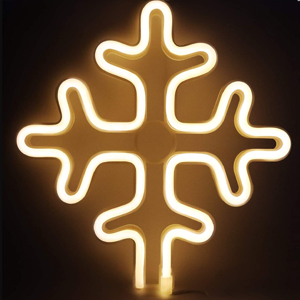 Karácsonyi LED neon dekoráció – hópehely vagy rénszarvas forma, 24×27 cm hangulatos fénydekor beltérre és ablakba (BLLV)5