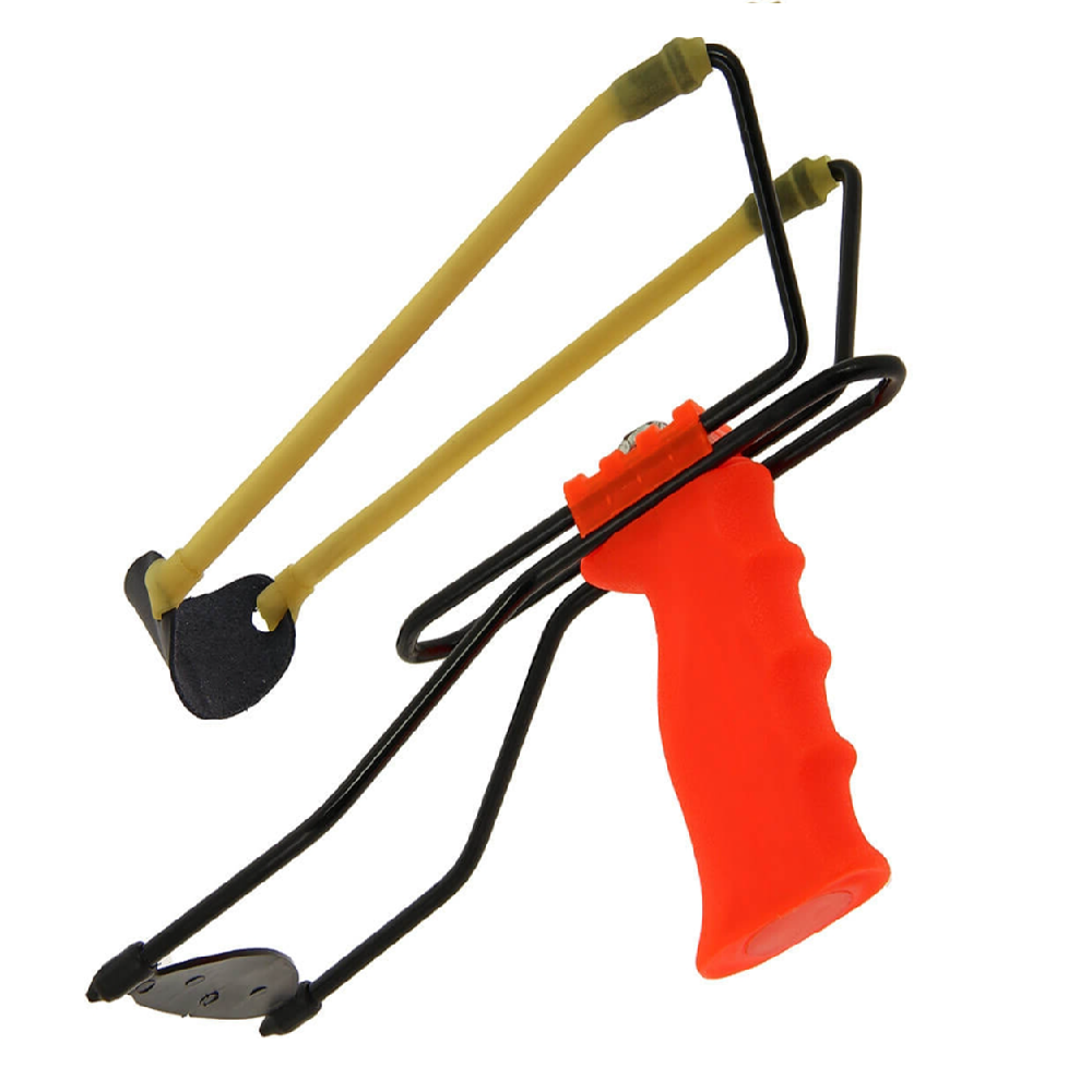 Kézi csúzli alkartámasszal – speciális kerettel, erős gumikkal (BBKM)(BBL)77