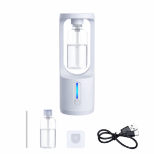 AromaMist Mini 50ml illóolaj diffúzor – aromaterápiás ultrahangos párologtató fehér színben illatolajjal (BBM) - Image 4