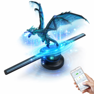 Holografikus 3D LED ventilátor kijelző 42 cm – HD hologram kivetítő telefonos applikációval és távirányítóval (BBD) - Image 7