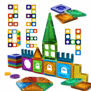 Mágneses építőkészlet gyerekeknek – 120 darabos kreatív építőjáték M012 (BBJ) - Image 4