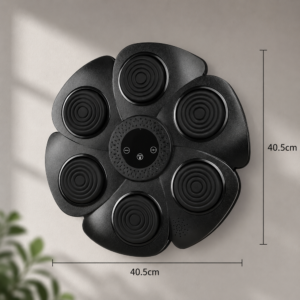Bluetooth zenélő boxgép falra – LED reflexfejlesztő box tréner 9 ritmus móddal 40×40×6 cm (BBJ) - Image 7