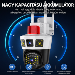 LunariSo WiFi + 4G okos biztonsági kamera szirénával – 360° forgatható IP kamera humán mozgásérzékeléssel, kétirányú hanggal és mobilos vezérléssel CAM360-005 (BBD) - Image 6