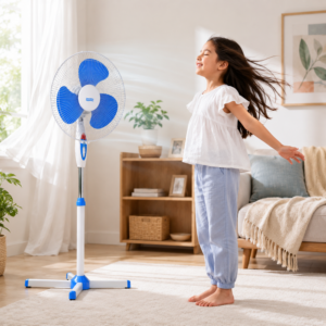 Szuperhatékony 40W állóventilátor – csendes szobai ventilátor állítható magassággal (BBD) - Image 2